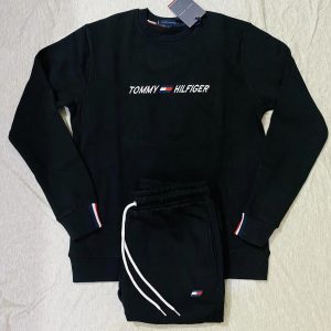 Tommy Top-Bottom Set Black Color